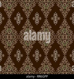Nahtlose abstraktes Muster im orientalischen Stil. Dekorative und Gestaltungselemente für Textil- oder Buch deckt, Fertigung, Wallpaper, Drucken, Geschenkverpackung. Stock Vektor