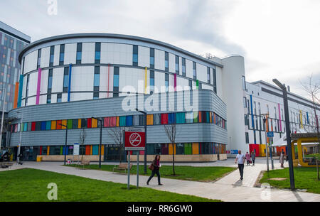 Außenansicht des neuen königlichen Krankenhaus für Kinder in Glasgow, Schottland, Großbritannien Stockfoto