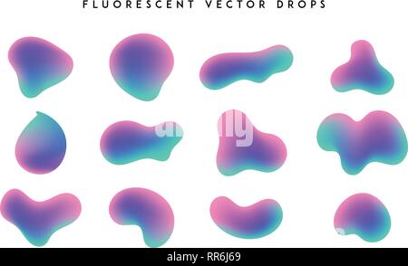 Gradient lebendige Formen. Moderne abstrakte farbenfrohe Vector Fluid Sammlung. Stock Vektor