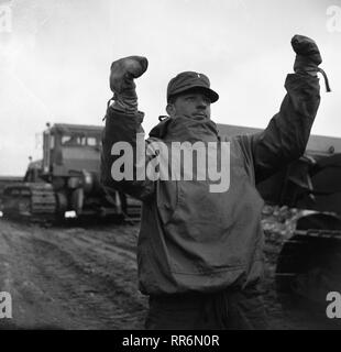 Operation Deep Freeze ich - 1955 / 1956 - USA Task Force 43 Stockfoto