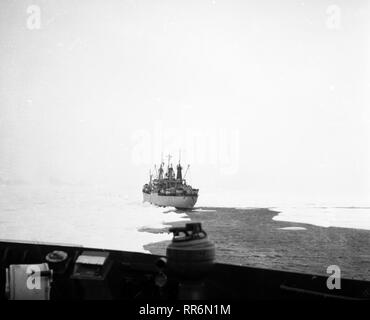 Operation Deep Freeze ich - 1955 / 1956 - USA Task Force 43 Stockfoto