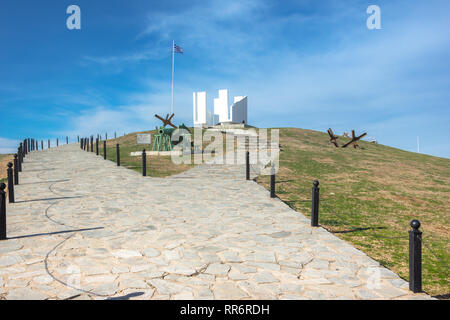 Roupel Festung in der Griechischen Buglarian Grenzen, Denkmal des Zweiten Weltkrieges, Griechenland. Stockfoto