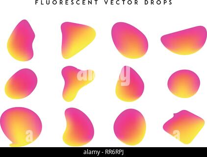 Gradient lebendige Formen. Moderne abstrakte farbenfrohe Vector Fluid Sammlung. Stock Vektor