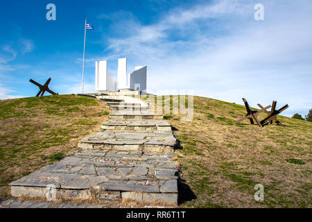 Roupel Festung in der Griechischen Buglarian Grenzen, Denkmal des Zweiten Weltkrieges, Griechenland. Stockfoto