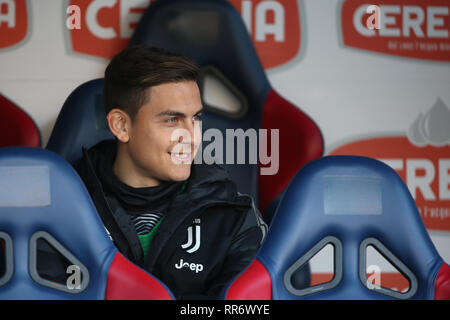 Bologna, Italien. 24 Feb, 2019. Fußball, Serie A TIM 2018-19 - BOLOGNA JUVENTUS 0-1 dargestellt: DYBALA Credit: Unabhängige Fotoagentur/Alamy leben Nachrichten Stockfoto