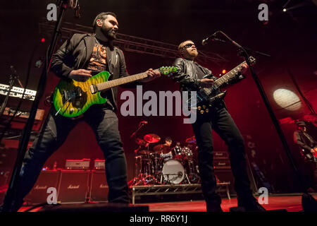 Glasgow, Schottland, Großbritannien. 24. Februar, 2019. Blue Oyster Cult, in Konzert in der O2 Academy Glasgow, UK. Credit: Stuart Westwood/Alamy leben Nachrichten Stockfoto