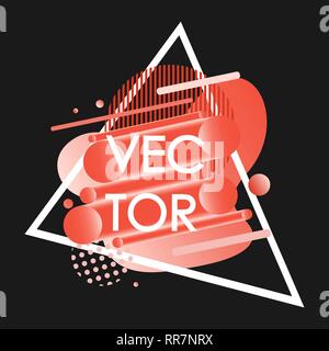 Abstrakte flüssigen Form. Flache geometrischen Design. Vector Illustration. Stock Vektor