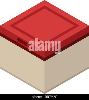 Kühlschrank, Symbol, isometrische Stil Stock Vektor