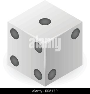 Tabelle Spiel Würfel Symbol, isometrische Stil Stock Vektor