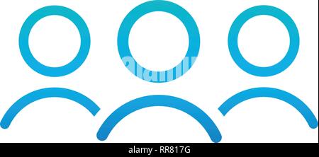 Die Gruppe von Menschen oder eine Gruppe von Benutzern, Freunde kunst Vektor Symbol für Anwendungen und Websites. Vector Illustration auf weißen isoliert Stock Vektor
