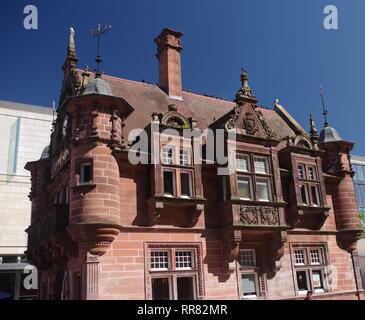 St Enoch SPT U-Bahnhof Glasgow. Reich verzierten viktorianischen Architektur an einem sonnigen Sommertag. Schottland, Großbritannien. Stockfoto