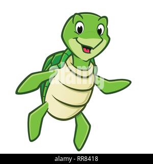 Cartoon Sea Turtle Stock Vektor