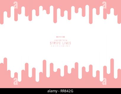 Abstrakte moderne Hintergrund von Pink lebende Koralle Farbe Streifen Linie geometrische Muster. Für Poster, Broschüre, Anzeige, Kunst Design. Vector EPS 10. Stock Vektor