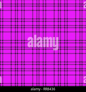 Minimale monochrom Schwarz Lila nahtlose Tartan check Plaid pixel Muster für Fabric Designs. Vichy Karo Muster Hintergrund.eps 10. Stock Vektor