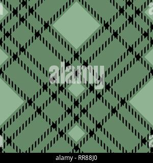 Minimale einfarbig schwarz grün nahtlose Tartan check Plaid pixel Muster für Fabric Designs. Vichy Karo Muster Hintergrund.eps 10. Stock Vektor