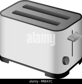 Metall toaster Symbol. Realistische Abbildung von Metall toaster Vektor Symbol für Web Design auf weißem Hintergrund Stock Vektor