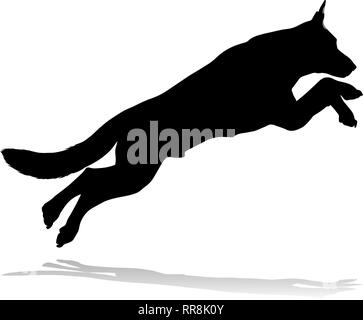 Hund Silhouette Haustier Stock Vektor