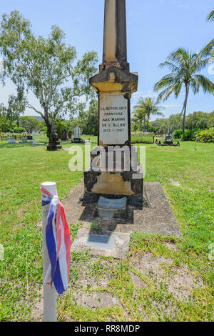 Grab von französischen Seeleute, die im Jahre 1879. Sie waren die Mannschaft des Marineschiff Allier. Cooktown, Far North Queensland, Queensland, FNQ, Australien Stockfoto