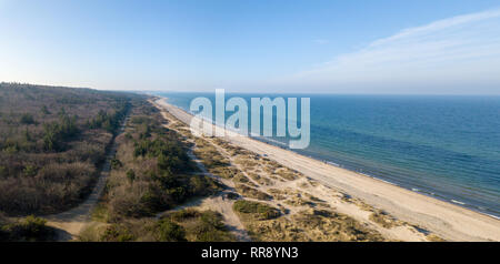 Luftaufnahme von tisvildeleje Strand, Dänemark Stockfoto