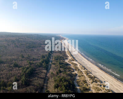 Luftaufnahme von tisvildeleje Strand, Dänemark Stockfoto