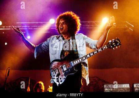 Andrew Stockdale mit seiner Band Wolfmother in Australien, 2011. Stockfoto