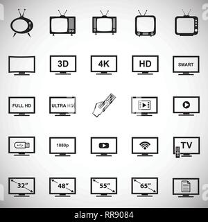 TV Symbole auf dem weißen Hintergrund für Grafik- und Webdesign, modernen einfachen Vektor unterzeichnen. Internet Konzept. Trendy Symbol für Web site Design web-Taste oder mobile App. Stock Vektor