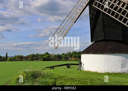 Pitstone Windmühle in der Nähe von Ivinghoe, Buckinghamshire, Großbritannien. Stockfoto