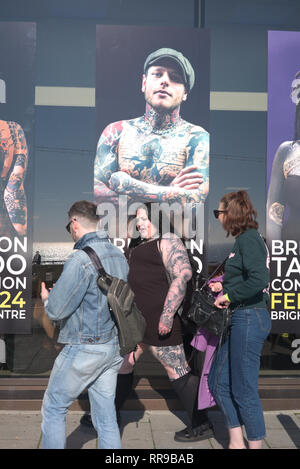 Brighton, England am 23. Februar 2019. Tattoo Convention. Stockfoto