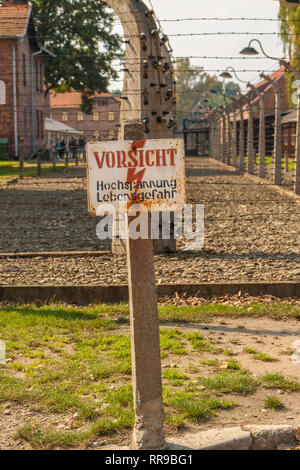 Die NS-Vernichtungslager in Auschwitz Stockfoto