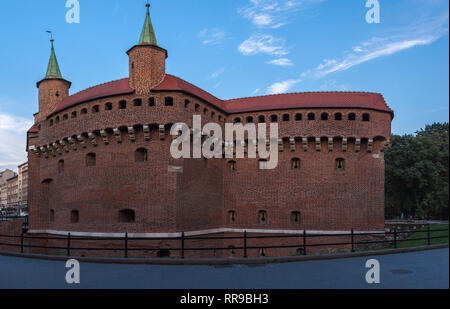 Das Barbican Festung, Krakau Stockfoto