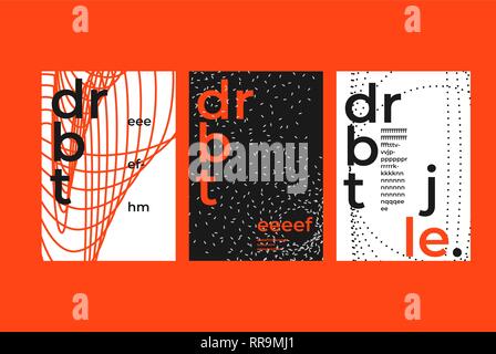 Universal trend Poster Vorlage mit hellem Fett geometrische Formen gesetzt Stock Vektor