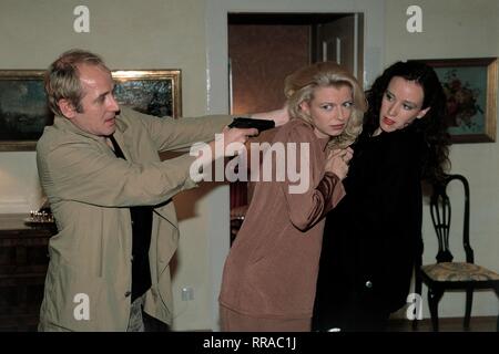 SISKA/Tod eienr Würfelspielerin/S 1998/Vadim Glowna/Ulrich Mühe (Erich Branner), Michaela Merten (Helga Branner), LARA KÖRTE (Gerti Leberecht) C 41666/Überschrift: SISKA/S 1998 Stockfoto