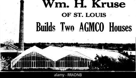 . Floristen Review [microform]. Blumenzucht. A G M C a* Wm. H. Kruse VON ST. LOUIS baut zwei AGMCO Häuser. Bitte beachten Sie, dass diese Bilder sind von der gescannten Seite Bilder, die digital für die Lesbarkeit verbessert haben mögen - Färbung und Aussehen dieser Abbildungen können nicht perfekt dem Original ähneln. extrahiert. Chicago: Floristen Pub. Co Stockfoto