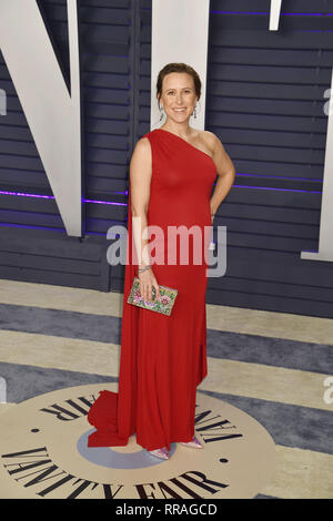 BEVERLY HILLS, Ca - 24. Februar: Anne Wojcicki besucht die 2019 Vanity Fair Oscar Partei von radhika Jones an Wallis Annenberg Center für Darstellende Künste veranstaltet am 24. Februar 2019 in Beverly Hills, Kalifornien. Stockfoto