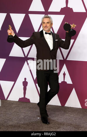 Hollywood, Kalifornien, USA. 24 Feb, 2019. Alfonso Cuaron, auf der 91. jährlichen Academy Awards Presse in Hollywood und Highland am 24. Februar 2019 in Hollywood, Kalifornien. Credit: Faye Sadou/Medien Punch/Alamy leben Nachrichten Stockfoto