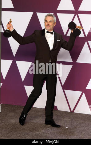 Hollywood, Kalifornien, USA. 24 Feb, 2019. Alfonso Cuaron, auf der 91. jährlichen Academy Awards Presse in Hollywood und Highland am 24. Februar 2019 in Hollywood, Kalifornien. Credit: Faye Sadou/Medien Punch/Alamy leben Nachrichten Stockfoto