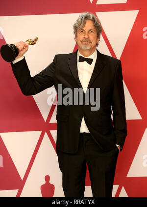 Hollywood, Kalifornien, USA. 24 Feb, 2019. 24. Februar 2019 - Hollywood, Kalifornien - Peter Farrelly. 91. jährlichen Academy Awards präsentiert, die von der Akademie der Künste und Wissenschaften im Hollywood & Highland Center statt. Photo Credit: Faye Sadou/AdMedia Credit: Faye Sadou/AdMedia/ZUMA Draht/Alamy leben Nachrichten Stockfoto