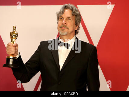 Hollywood, Kalifornien, USA. 24 Feb, 2019. 24. Februar 2019 - Hollywood, Kalifornien - Peter Farrelly. 91. jährlichen Academy Awards präsentiert, die von der Akademie der Künste und Wissenschaften im Hollywood & Highland Center statt. Photo Credit: Faye Sadou/AdMedia Credit: Faye Sadou/AdMedia/ZUMA Draht/Alamy leben Nachrichten Stockfoto