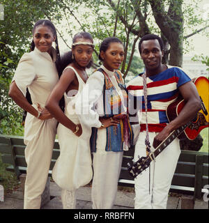 BONEY M, Pop- und Disco Bildung (1984)/Überschrift: boney M Stockfoto