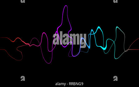 Audio digital Equalizer Technologie, Puls Musical. Zusammenfassung der Schallwelle. Stockfoto