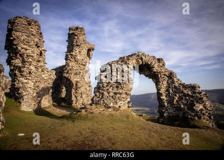 Dinas Bran Castle. Llangollen. Castell Dinas Bran. Stockfoto