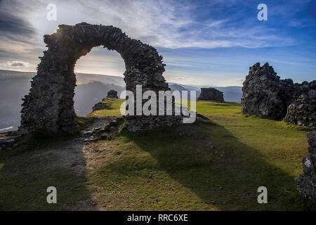 Dinas Bran Castle. Llangollen. Castell Dinas Bran. Stockfoto