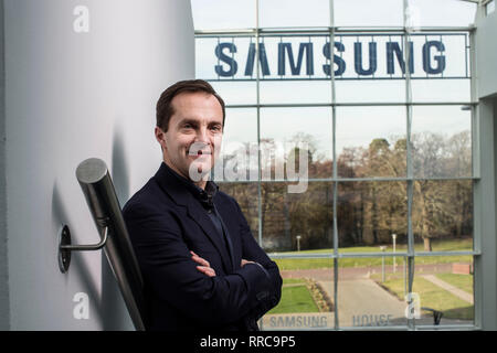 Conor Pierce, Samsung UK Vice President. Foto: JEFF GILBERT 13.02.2019 Chertsey, Surrey, Großbritannien Stockfoto