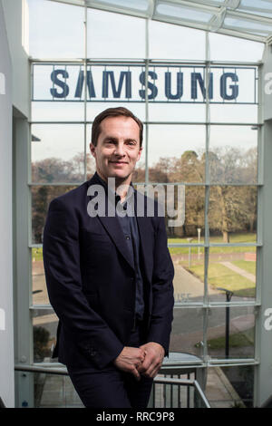 Conor Pierce, Samsung UK Vice President. Foto: JEFF GILBERT 13.02.2019 Chertsey, Surrey, Großbritannien Stockfoto