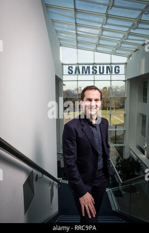 Conor Pierce, Samsung UK Vice President. Foto: JEFF GILBERT 13.02.2019 Chertsey, Surrey, Großbritannien Stockfoto