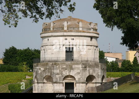 Italien. Ravenna. Mausoleum von Theoderic, König der Ostgoten. In 520 AD gebaut. Emilia-Romagna. Stockfoto