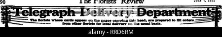 . Floristen Review [microform]. Blumenzucht. Die Floristen^ Review Jdlt 7, 1921. Mitglied F. T. D. YOUNGSTOWN, 0. HARRY C WALTHER 29 WEST WOOD STREET GUT AUSGESTATTET, UM MIT IHREN BESTELLUNGEN me. i^TOLEDO, O. E... Bitte beachten Sie, dass diese Bilder sind von der gescannten Seite Bilder, die digital für die Lesbarkeit verbessert haben mögen - Färbung und Aussehen dieser Abbildungen können nicht perfekt dem Original ähneln. extrahiert. Chicago: Floristen Pub. Co Stockfoto