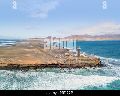 Punta Jandia Leuchtturm im Süden von Fuerteventura, Kanarische Inseln, Spanien Stockfoto