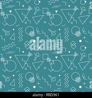 Memphis Swiss Style geometrische nahtlose Muster Stock Vektor