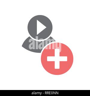 Video blogger community Symbol auf weißem Hintergrund für Grafik- und Webdesign, modernen einfachen Vektor unterzeichnen. Internet Konzept. Trendy Symbol für Web site Design web-Taste oder mobile App. Stock Vektor